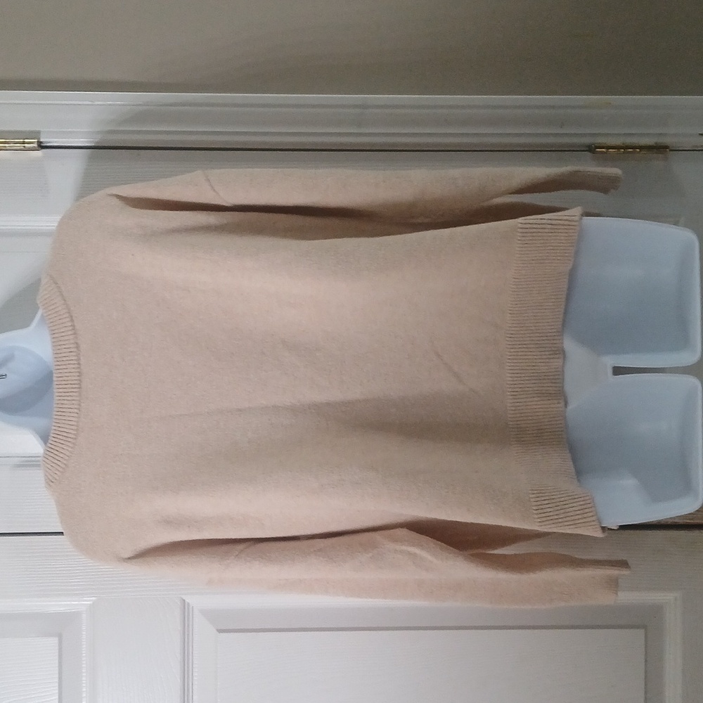 Loft Afgan hound beige camel sweater Sz L EUC - Picture 4 of 8
